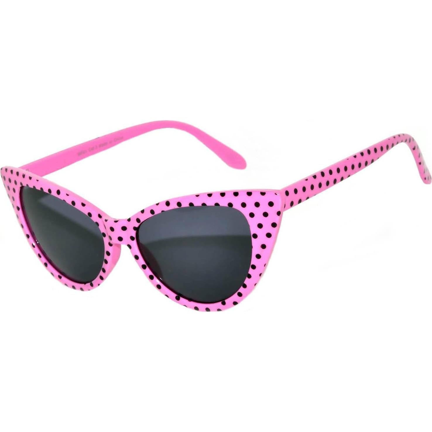 Gafas de sol Cateye para mujeres UV400 Rosa con puntos