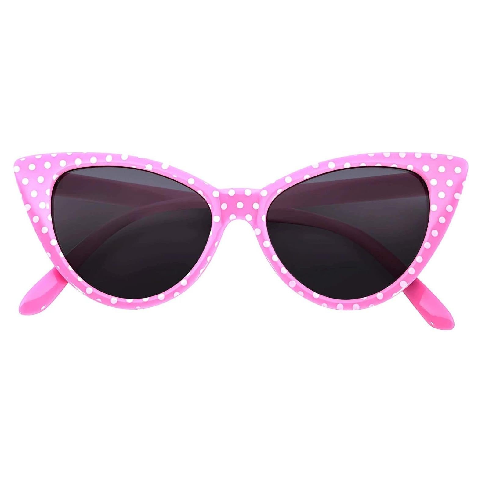 Gafas de sol Cateye para mujeres UV400 Rosa con puntos