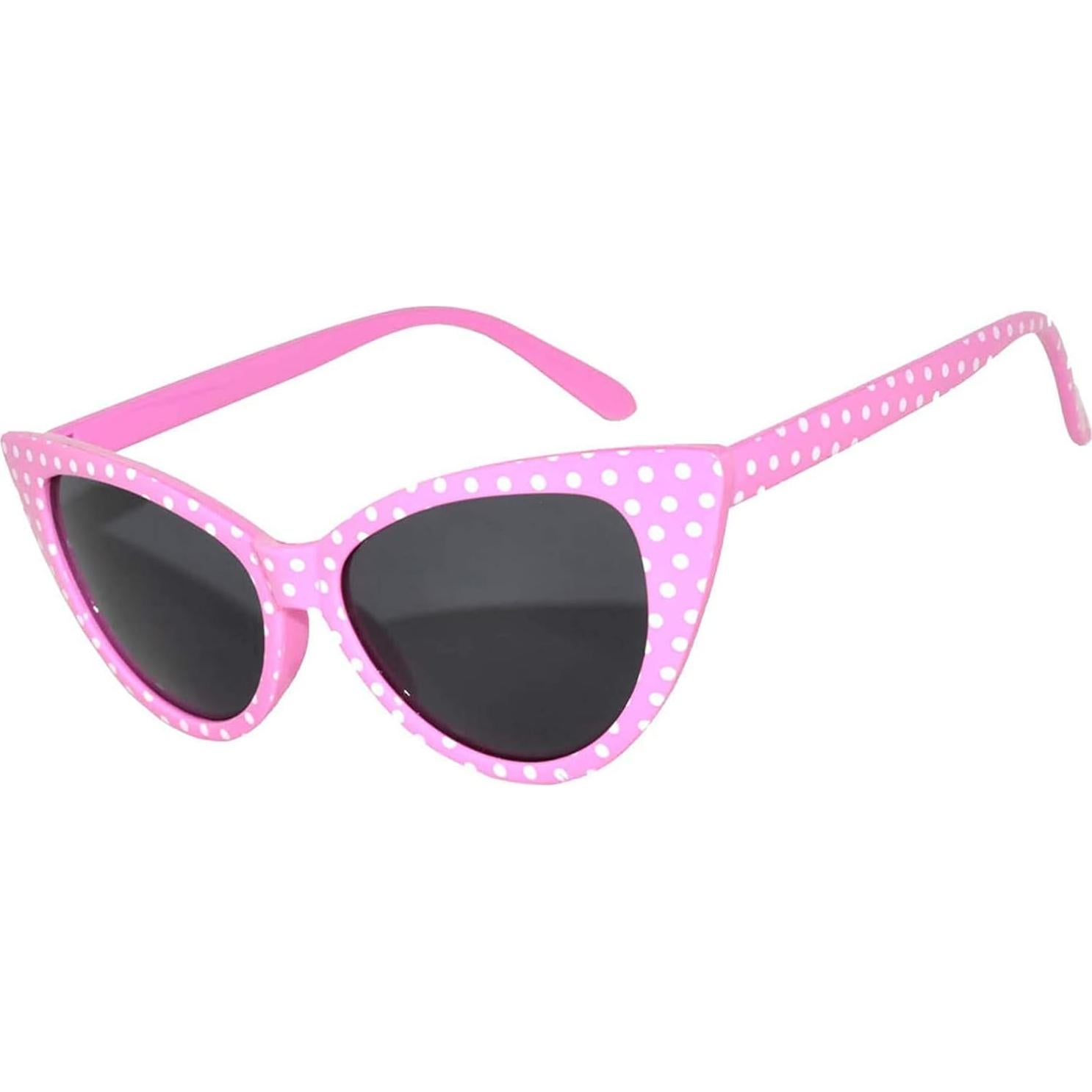 Gafas de sol Cateye para mujeres UV400 Rosa con puntos