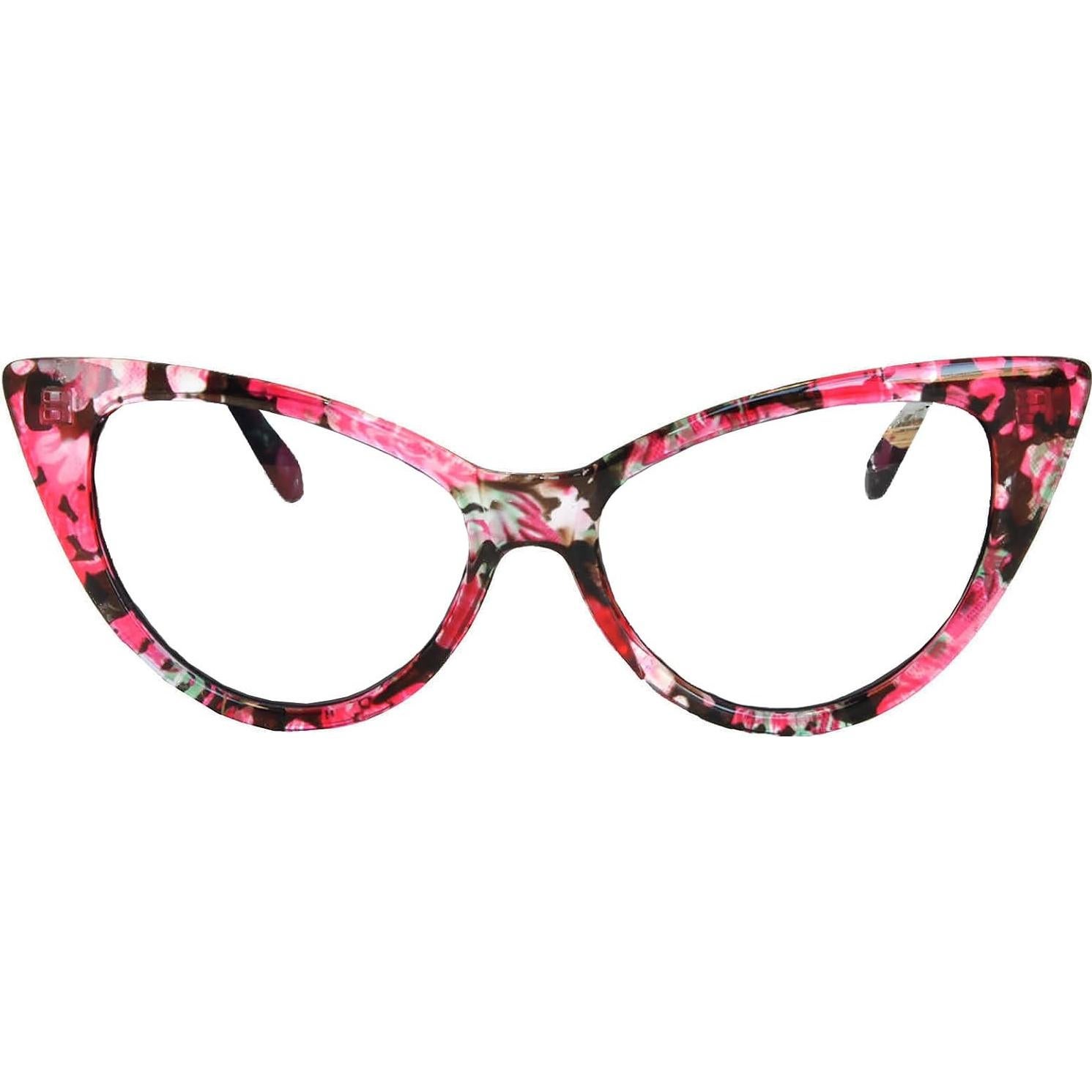 Gafas de sol Cateye para mujeres UV400 Rojo Floral