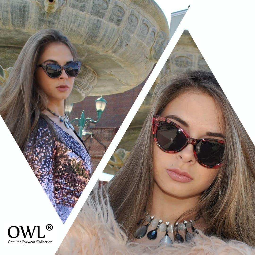 Gafas de sol Cateye para mujeres UV400 Rojo Floral