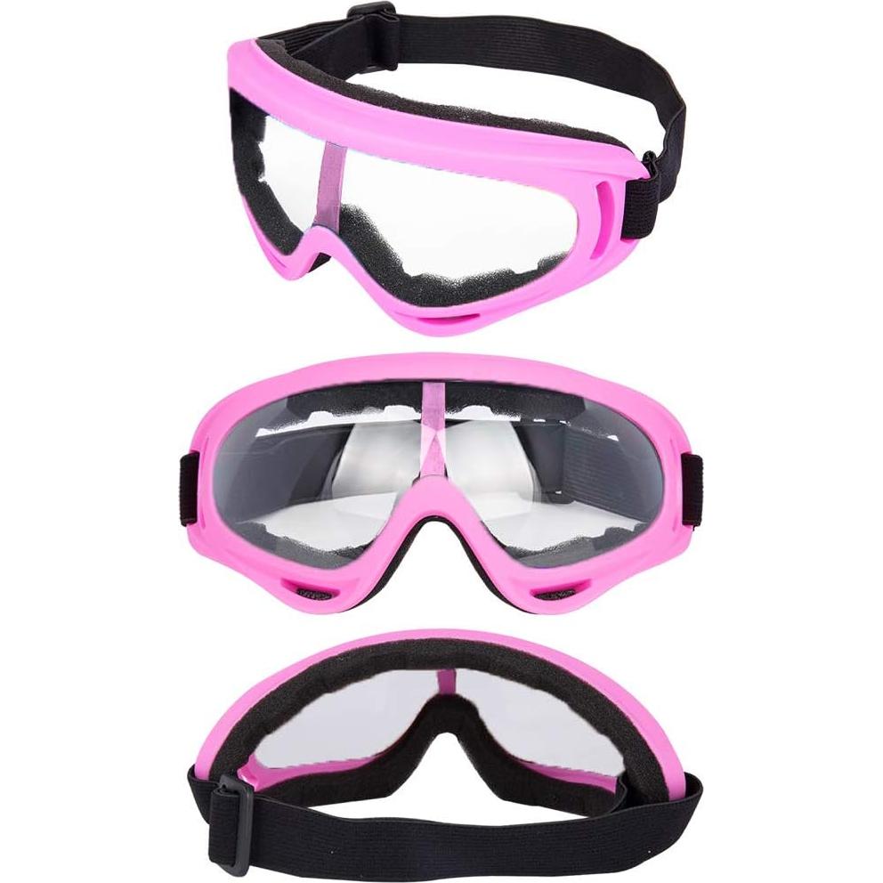 Gafas de Motocicleta LJDJ - Paquete de 4, Protección UV, Anti-empañamiento