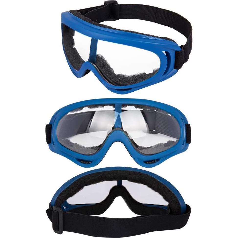 Gafas de Motocicleta LJDJ - Paquete de 4, Protección UV, Anti-empañamiento