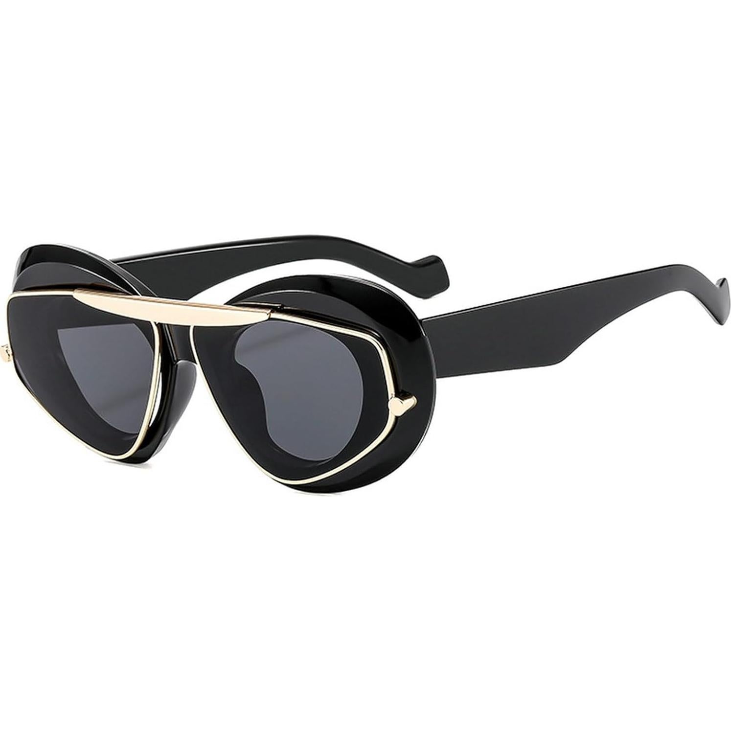 Gafas de Sol Oversized Laureles UV400 Estilo Ojo de Gato