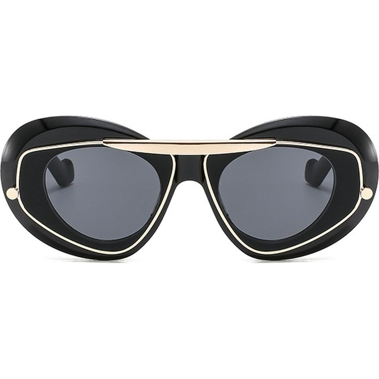 Gafas de Sol Oversized Laureles UV400 Estilo Ojo de Gato