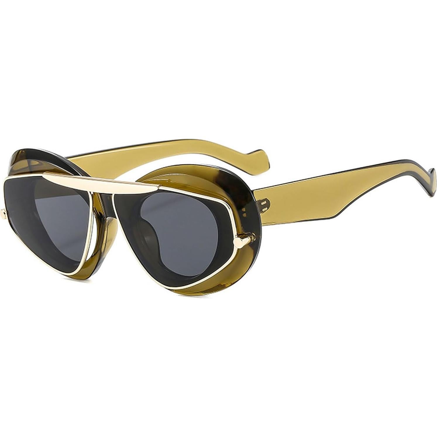Gafas de sol UV400 Laureles estilo vintage leopardo