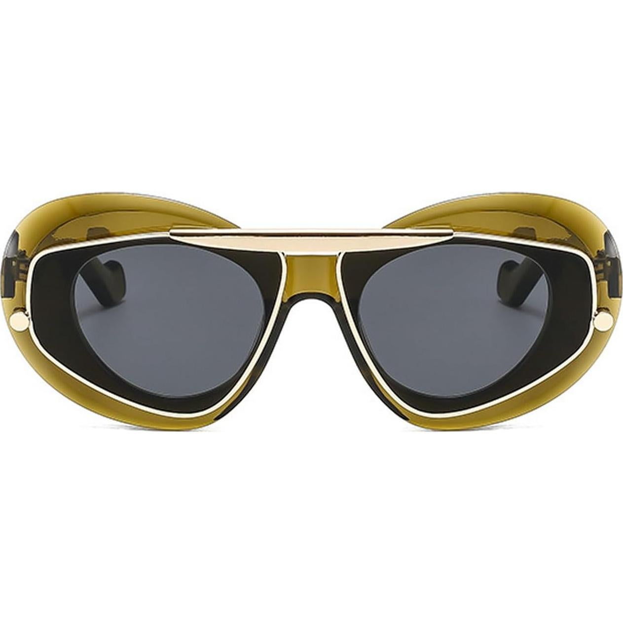 Gafas de sol UV400 Laureles estilo vintage leopardo