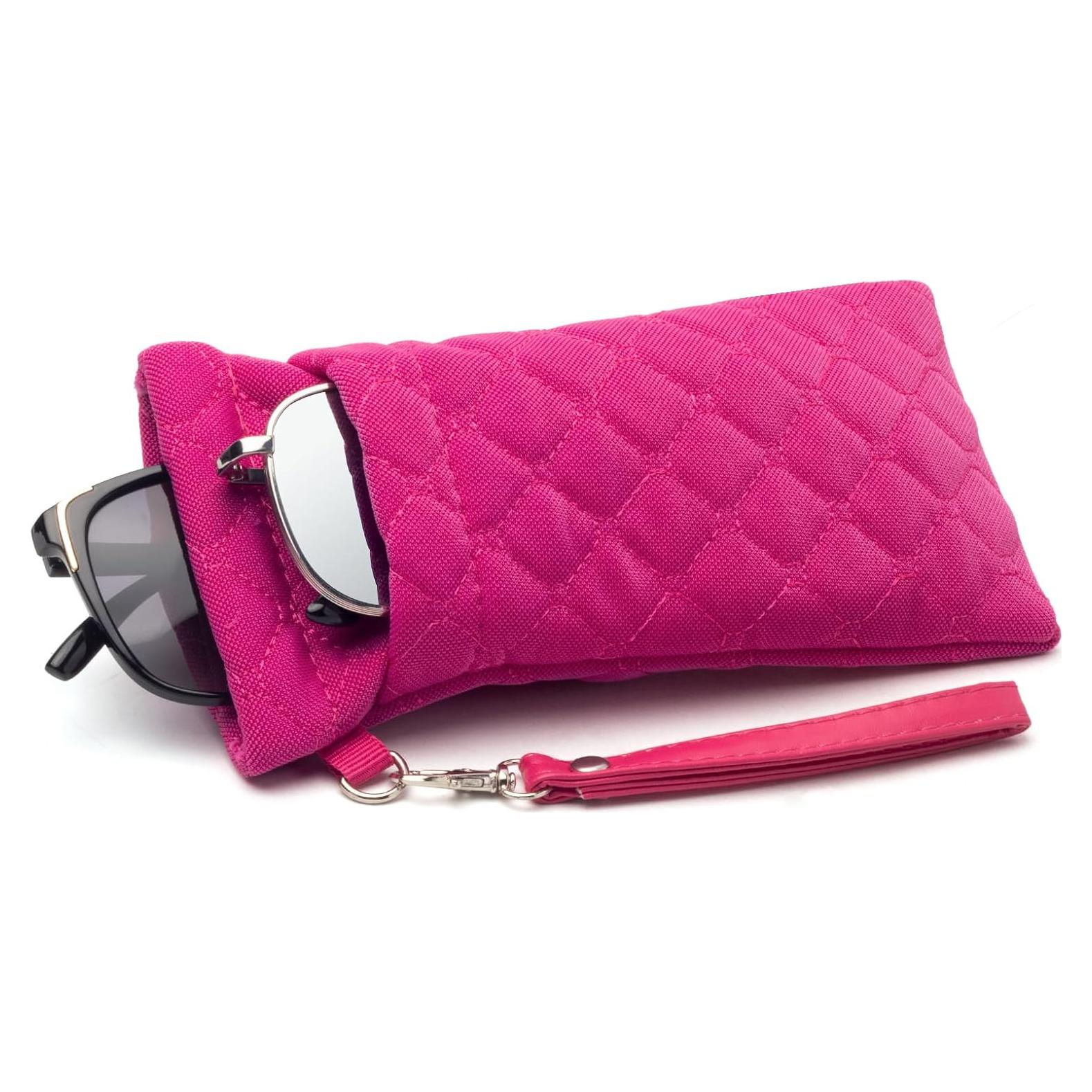 Estuche para Gafas Face Shadow Rosa Doble Cristal 180x90mm