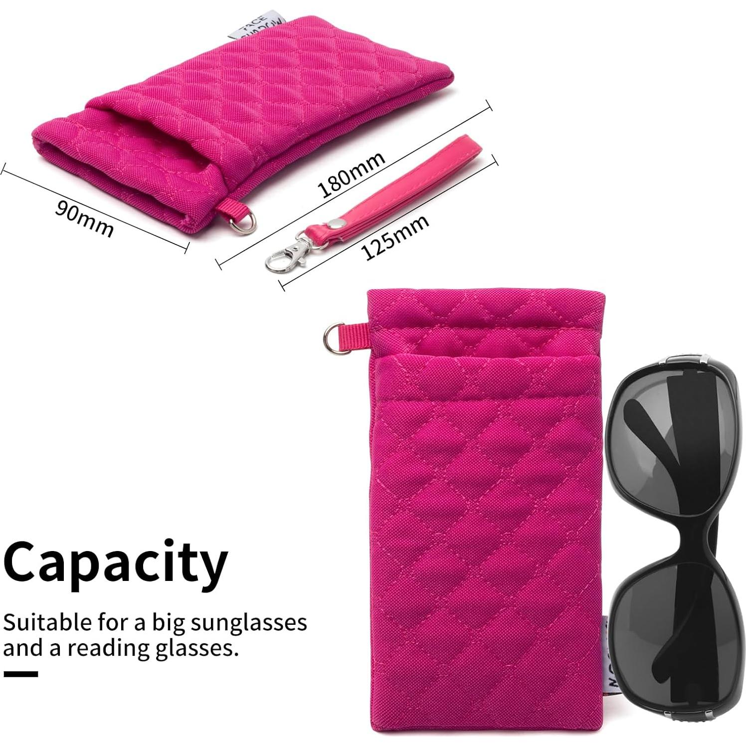 Estuche para Gafas Face Shadow Rosa Doble Cristal 180x90mm