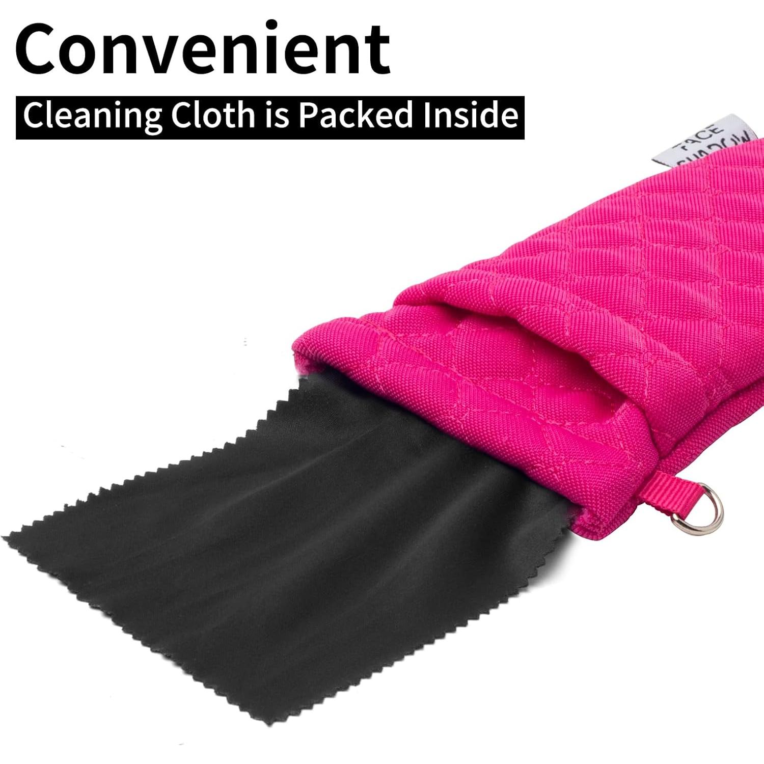 Estuche para Gafas Face Shadow Rosa Doble Cristal 180x90mm