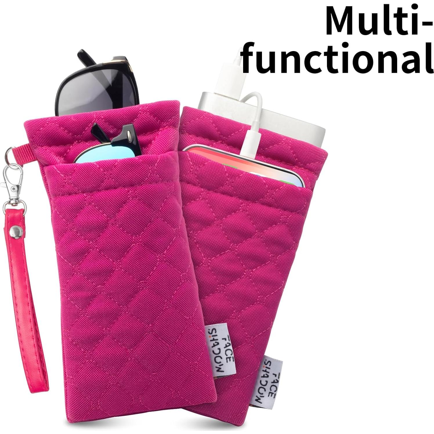 Estuche para Gafas Face Shadow Rosa Doble Cristal 180x90mm