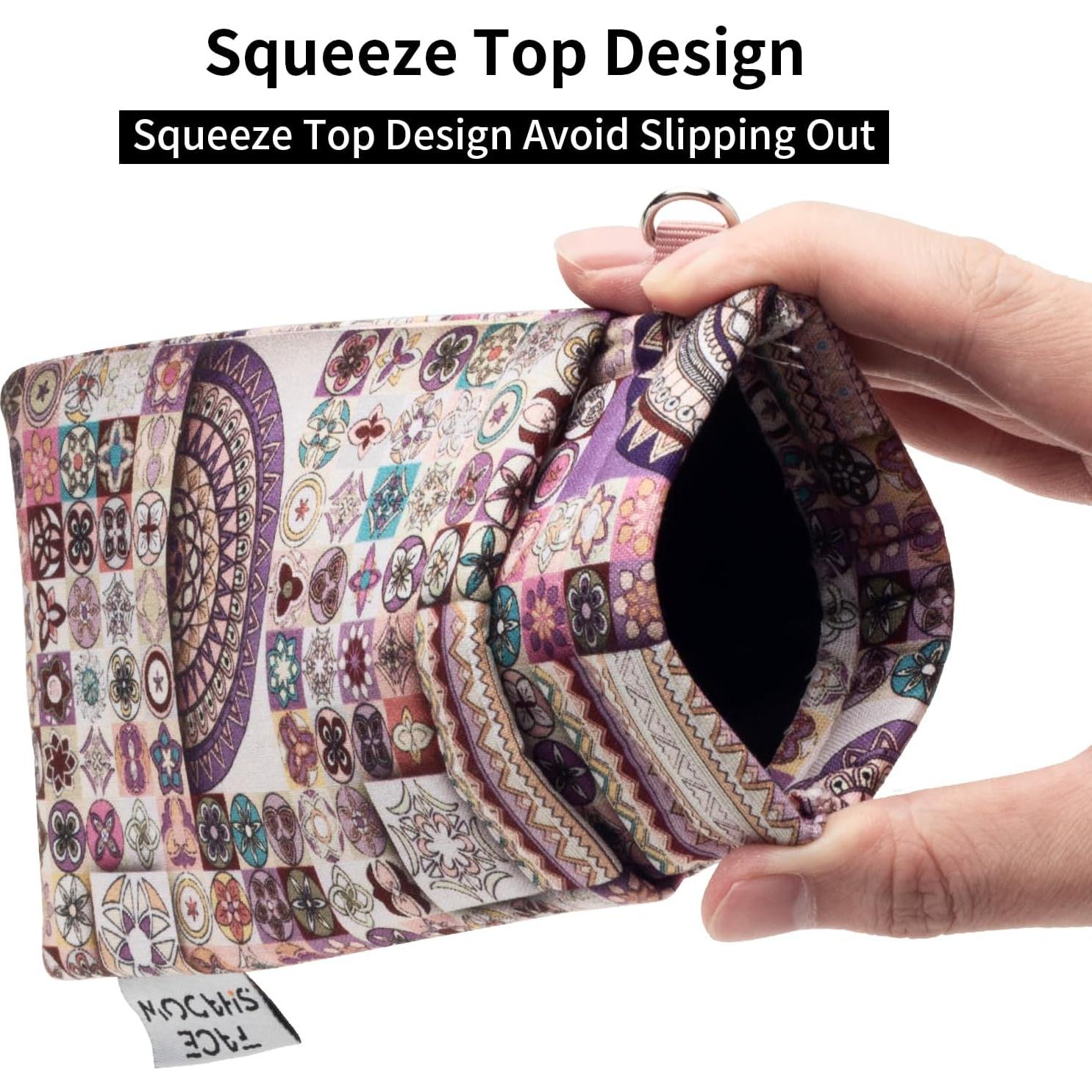 Estuche Doble para Gafas Cuadrícula Rosa con Paño de Limpieza