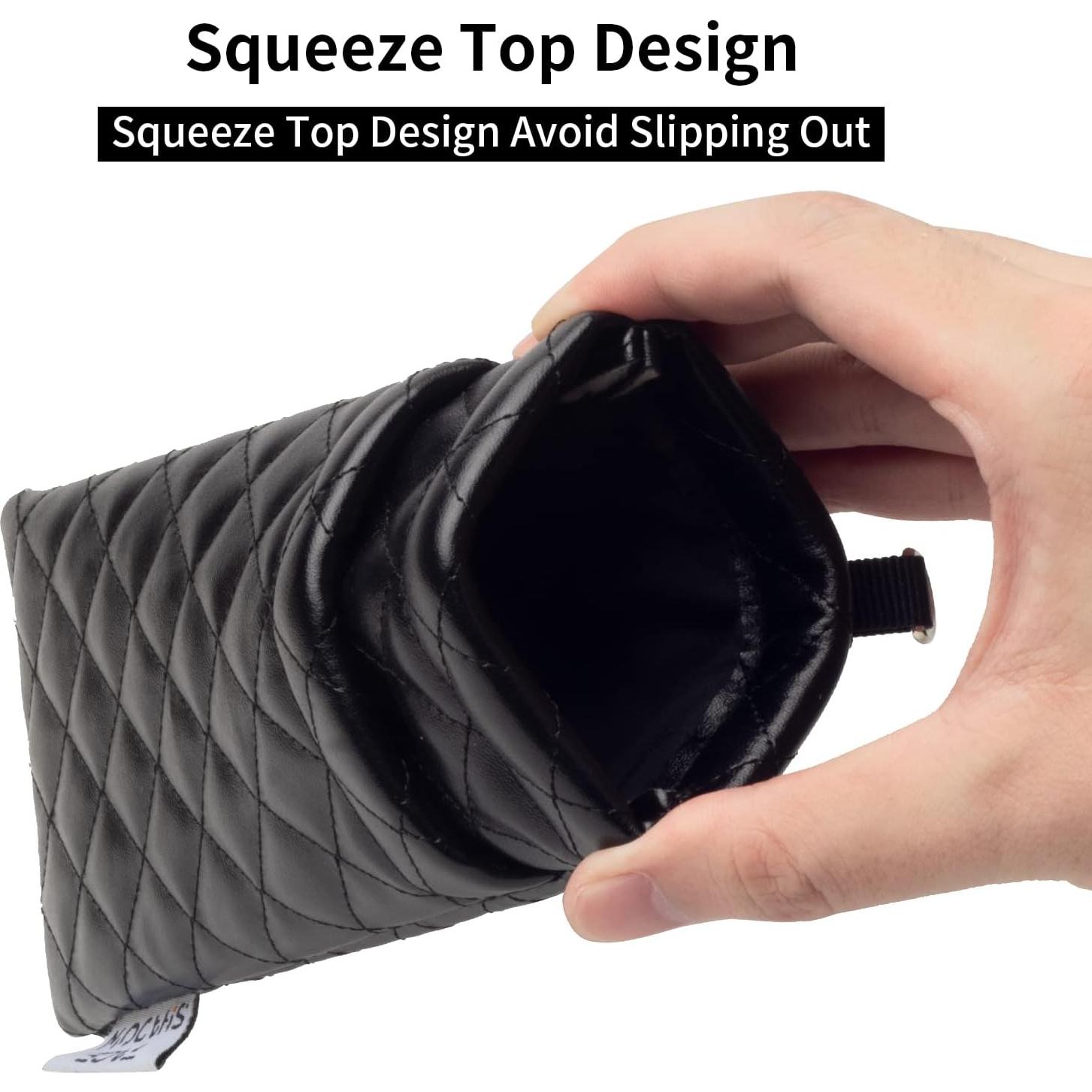 Estuche para Gafas Doble Cristal PU Negro con Paño