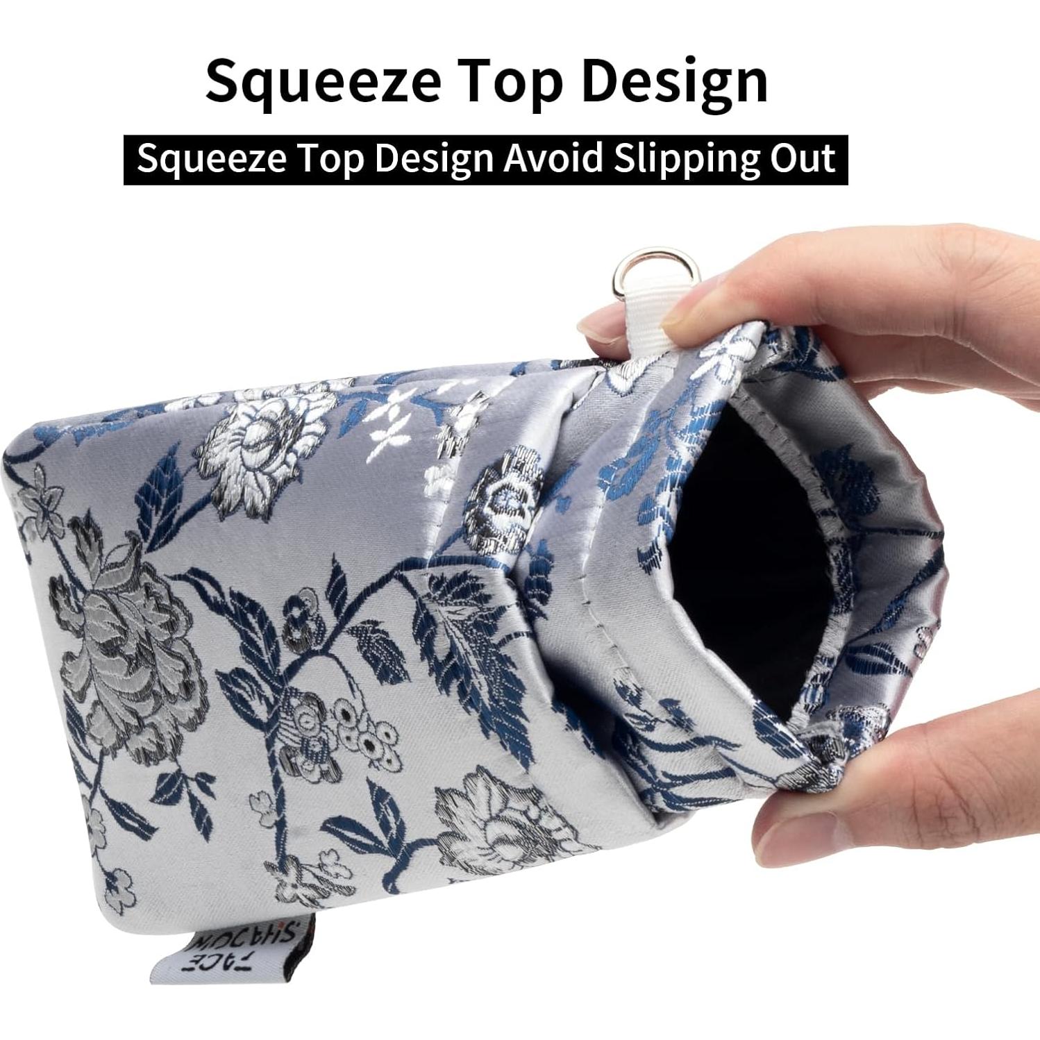 Estuche para Gafas Doble Cristal Microfibra Plata 180x90mm