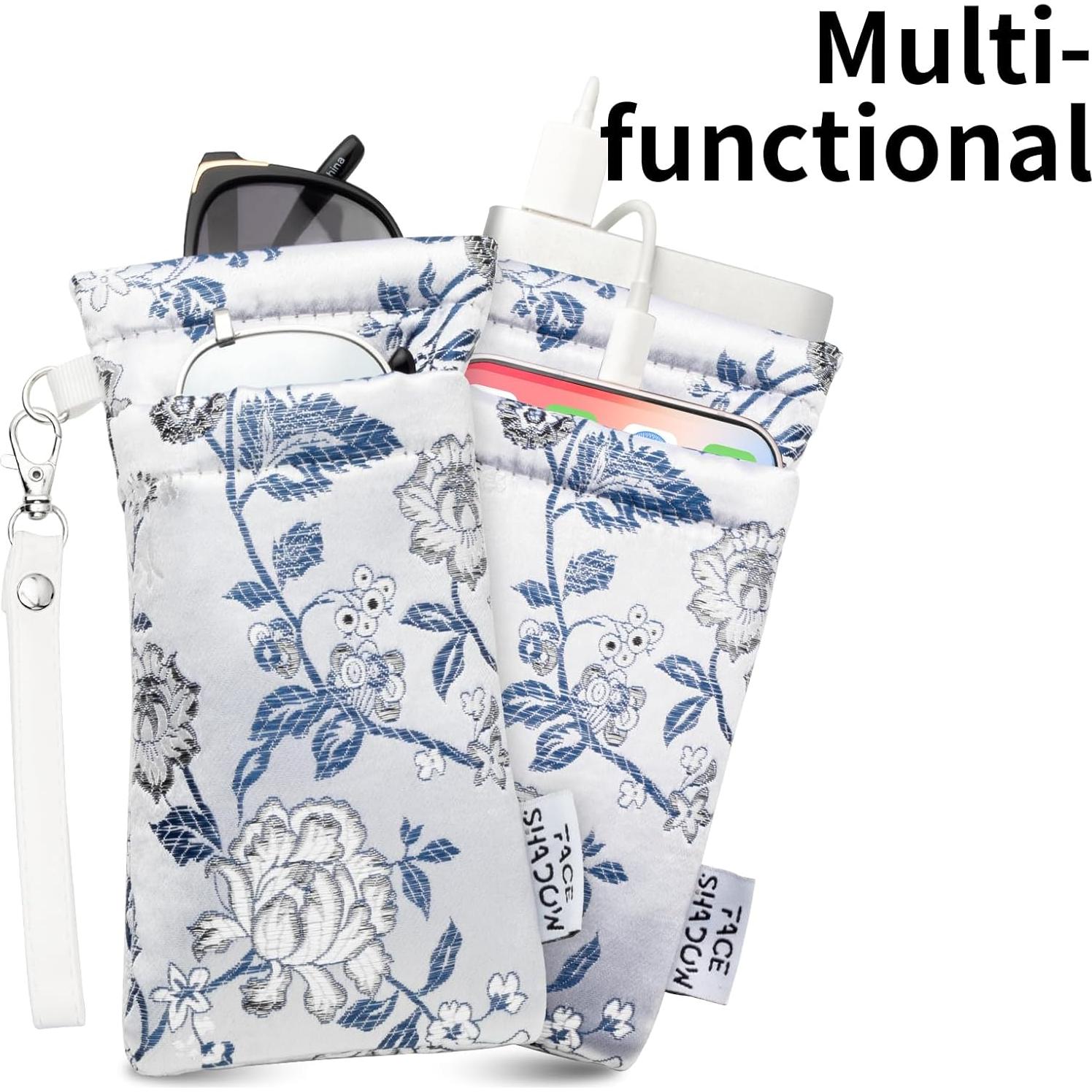 Estuche para Gafas Doble Cristal Microfibra Plata 180x90mm