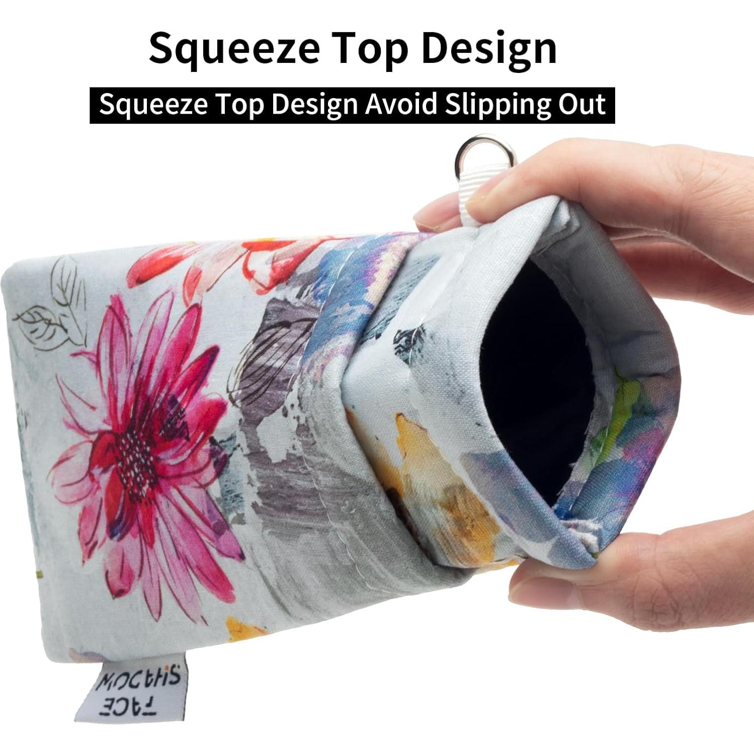 Estuche Doble para Gafas de Microfibra Flor de Tinta