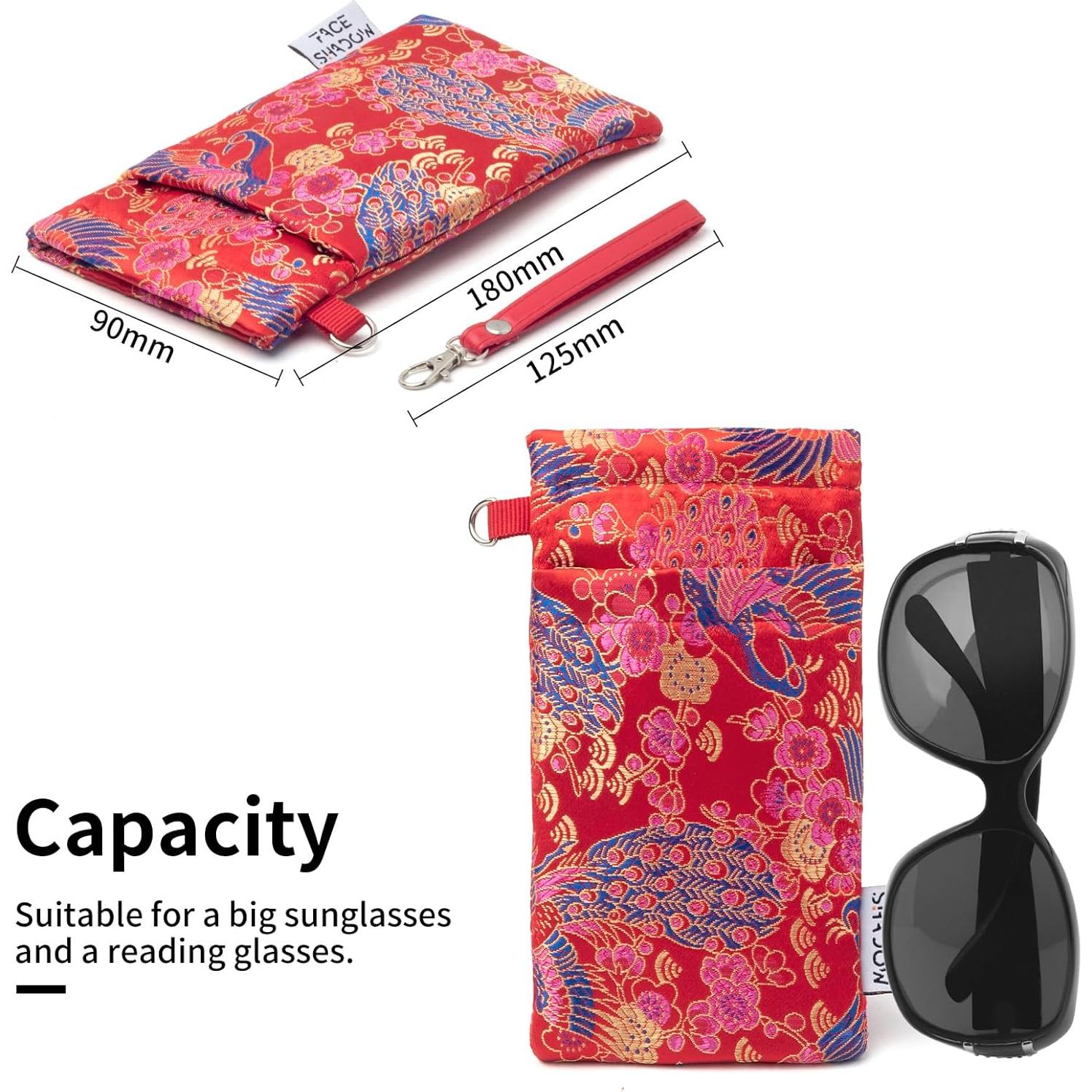 Estuche para Gafas Microfibra Rojo Seda 180x90mm