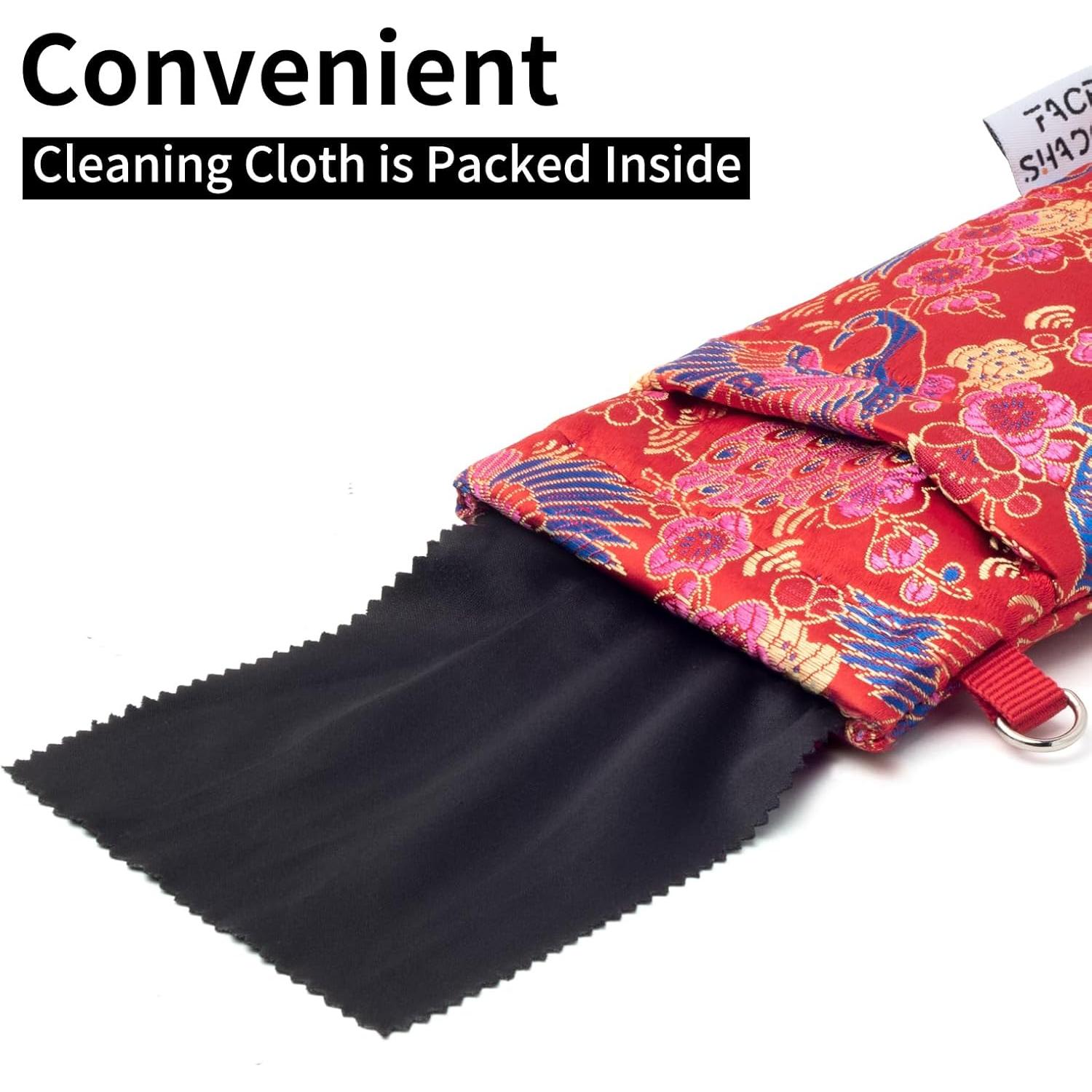 Estuche para Gafas Microfibra Rojo Seda 180x90mm