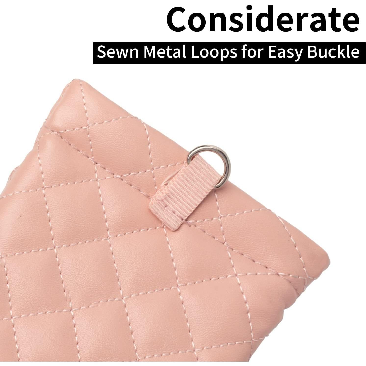 Estuche Doble para Gafas Rosa PU con Tapa y Paño de Limpieza