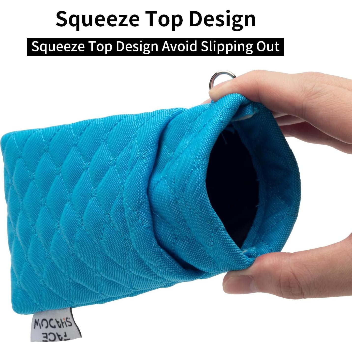 Estuche Doble para Gafas de Microfibra Azul con Paño