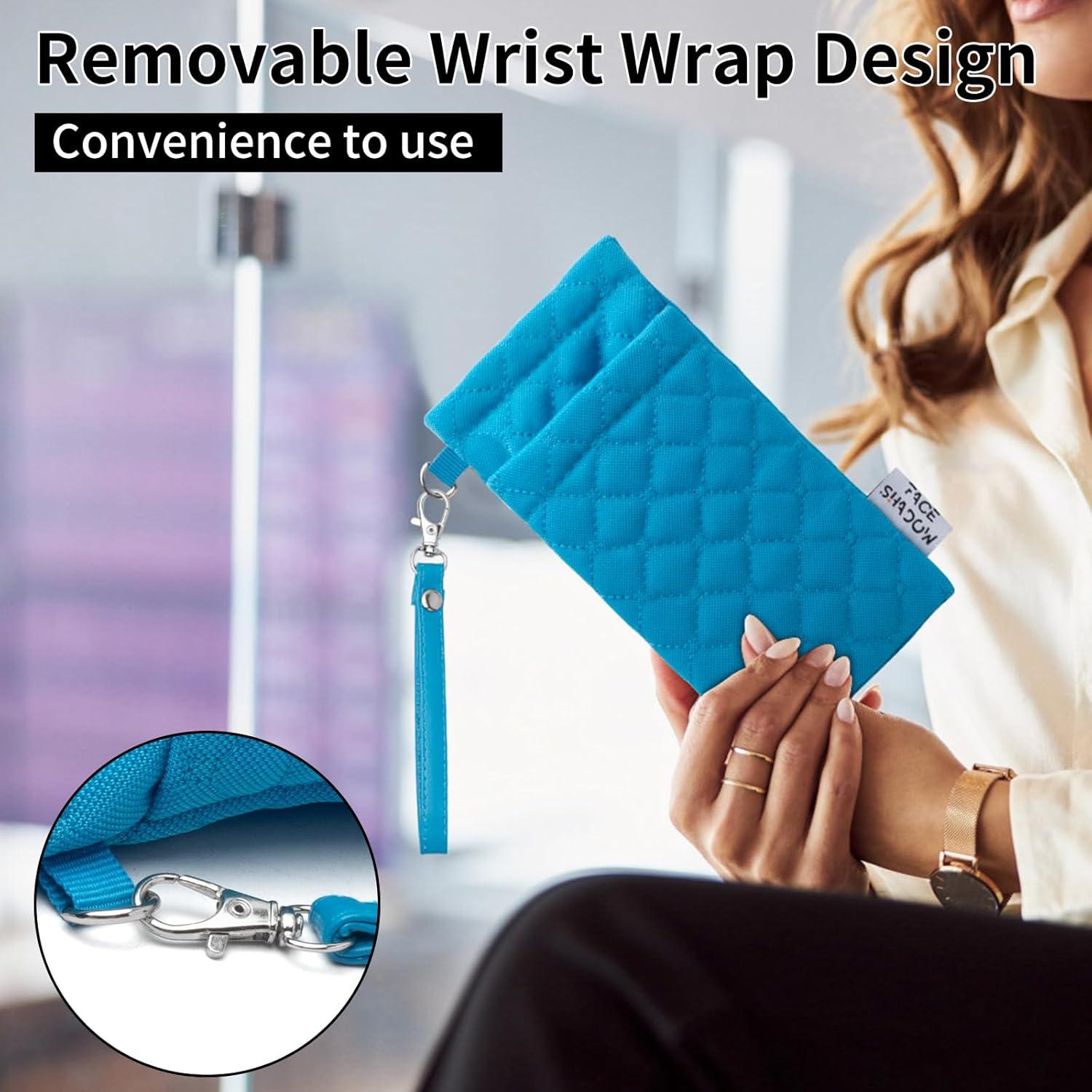 Estuche Doble para Gafas de Microfibra Azul con Paño