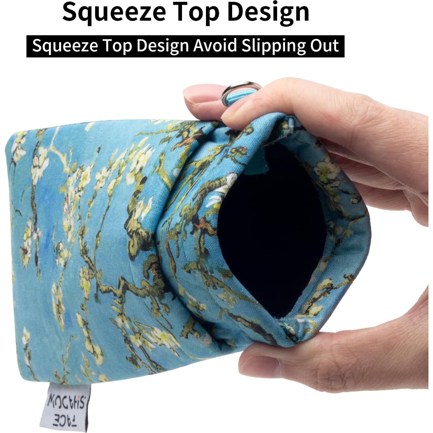 Estuche Doble para Gafas Microfibra Flor de Albaricoque