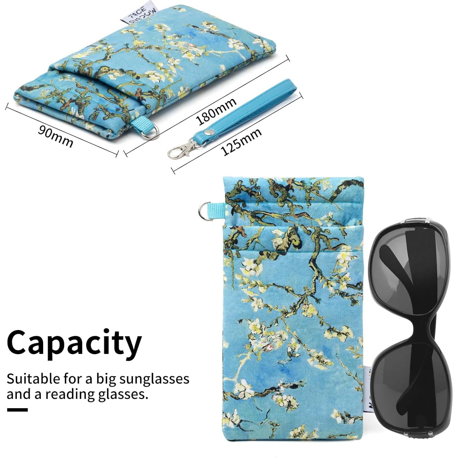 Estuche Doble para Gafas Microfibra Flor de Albaricoque