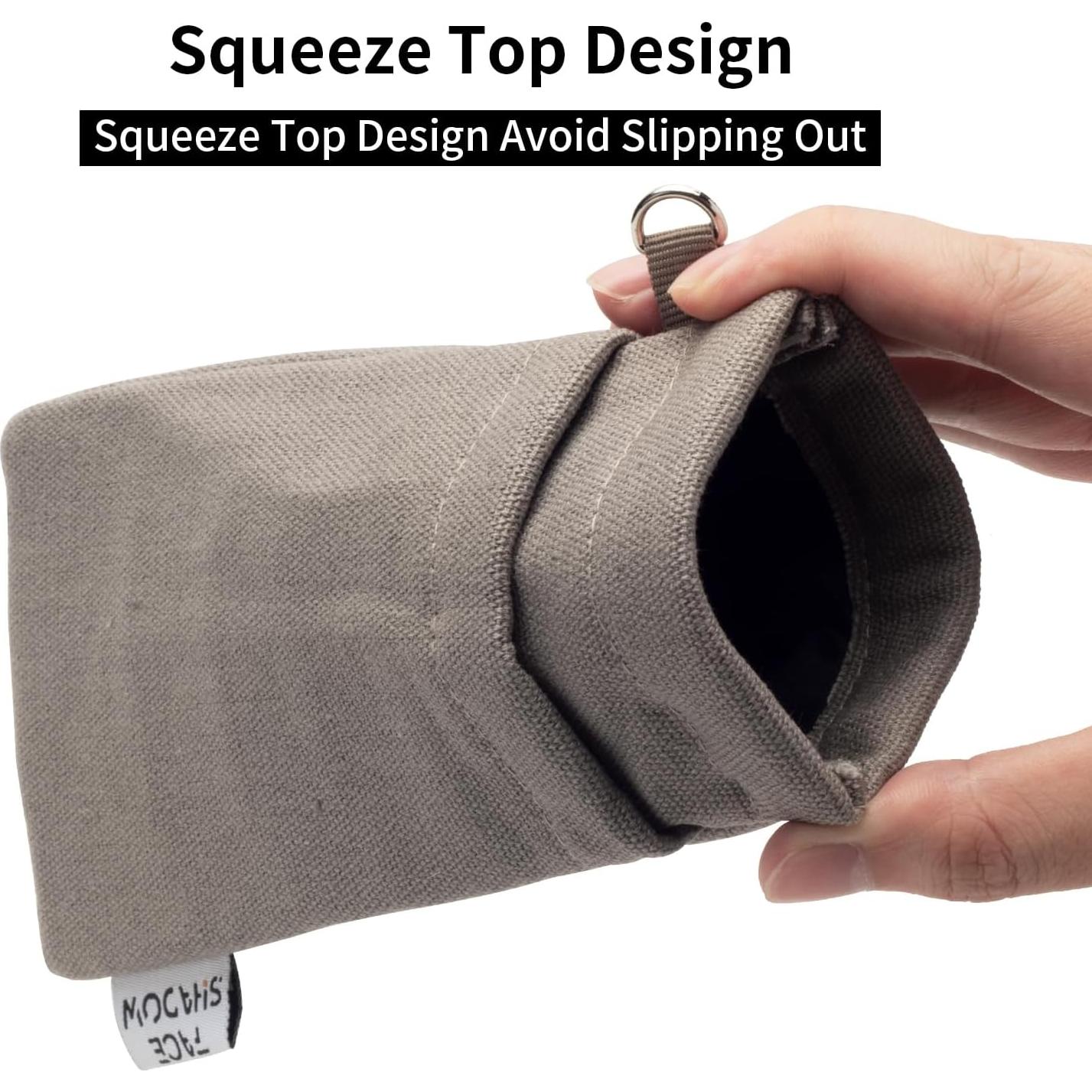 Estuche Doble para Gafas Gris Lienzo con Paño de Limpieza