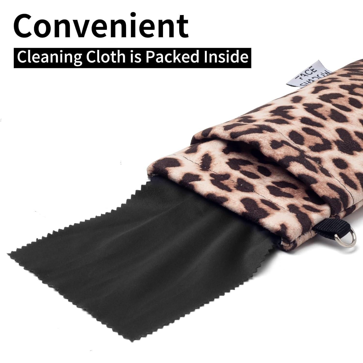 Estuche para Gafas Doble Leopardo 180x90mm con Paño