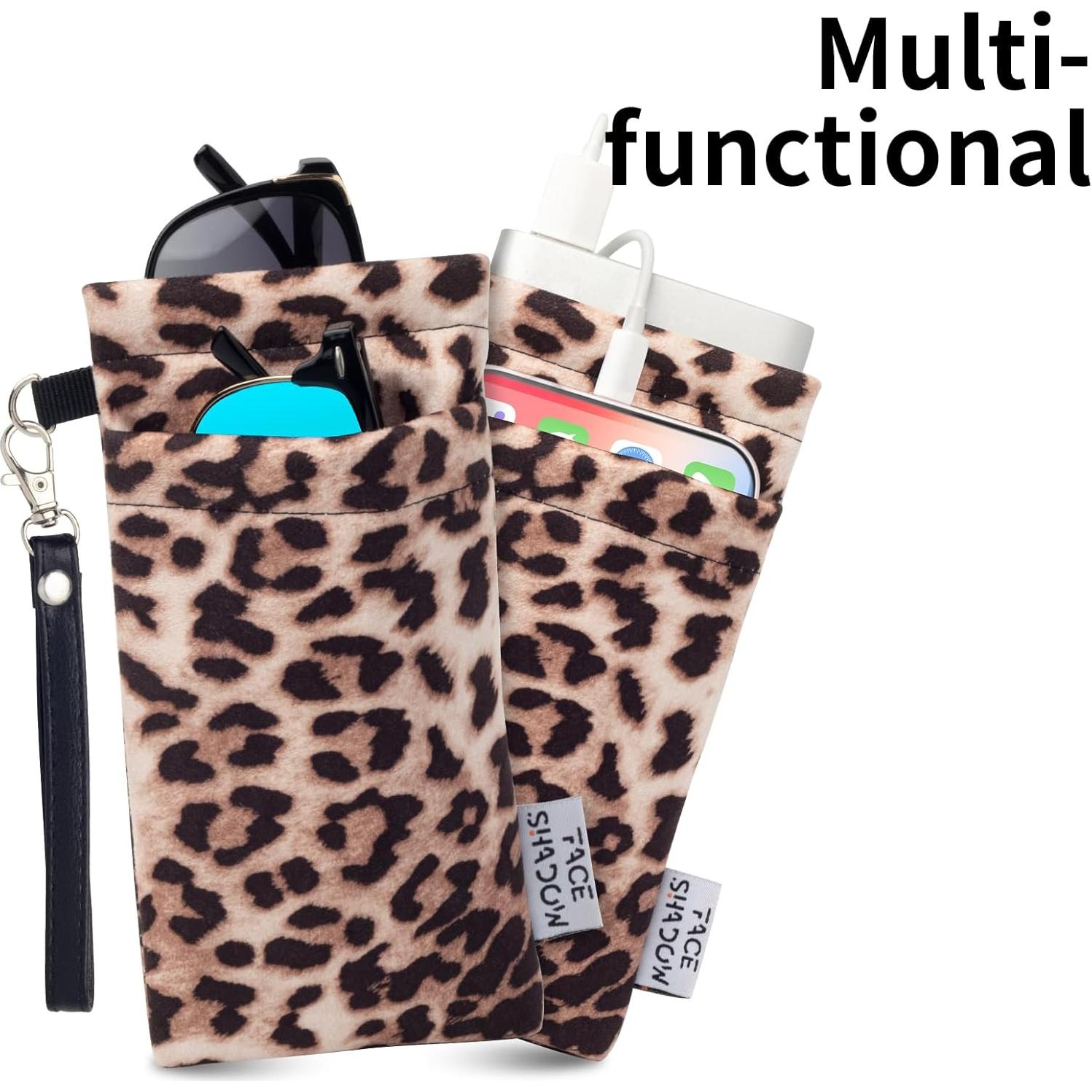 Estuche para Gafas Doble Leopardo 180x90mm con Paño