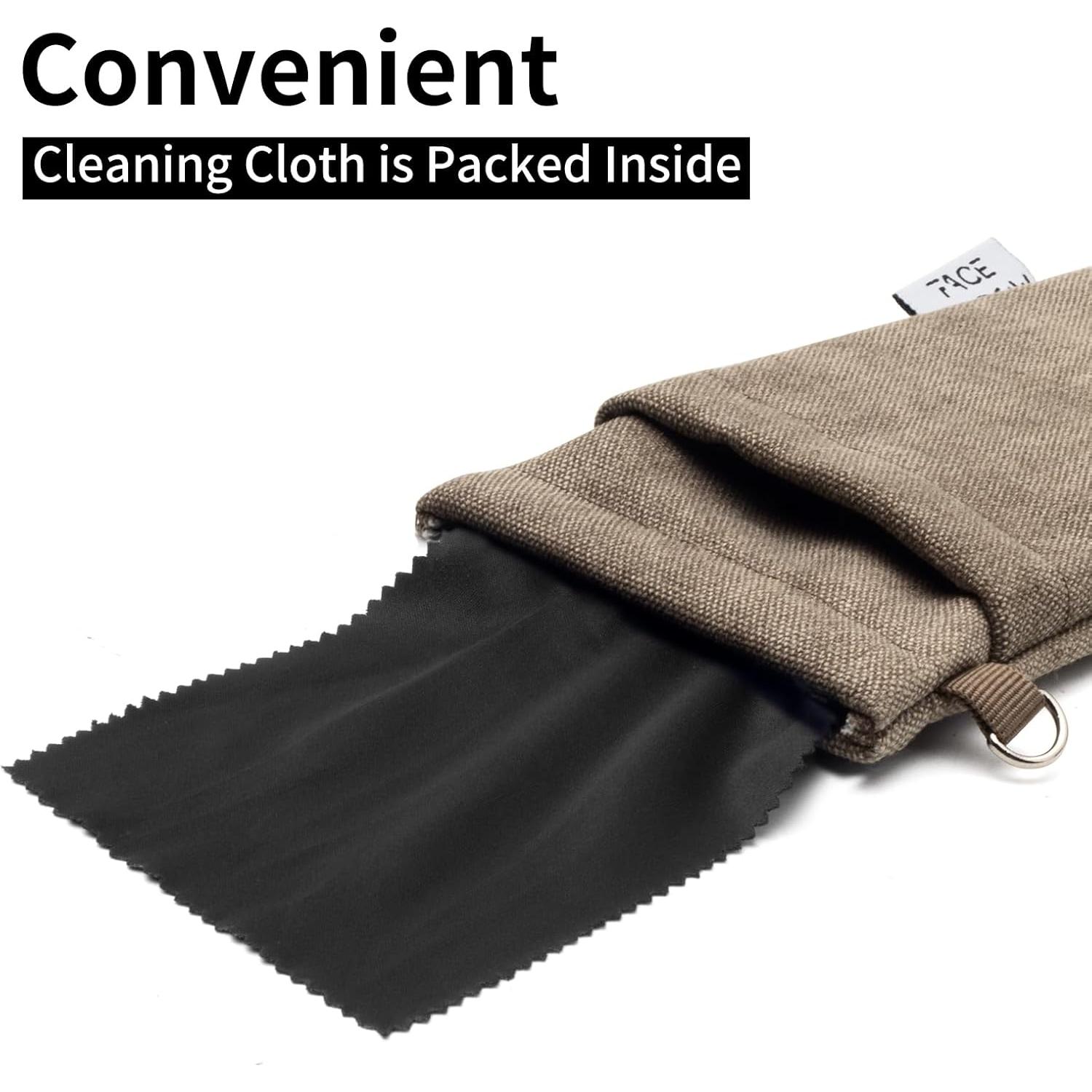 Estuche para Gafas Face Shadow Doble Cristal Marrón