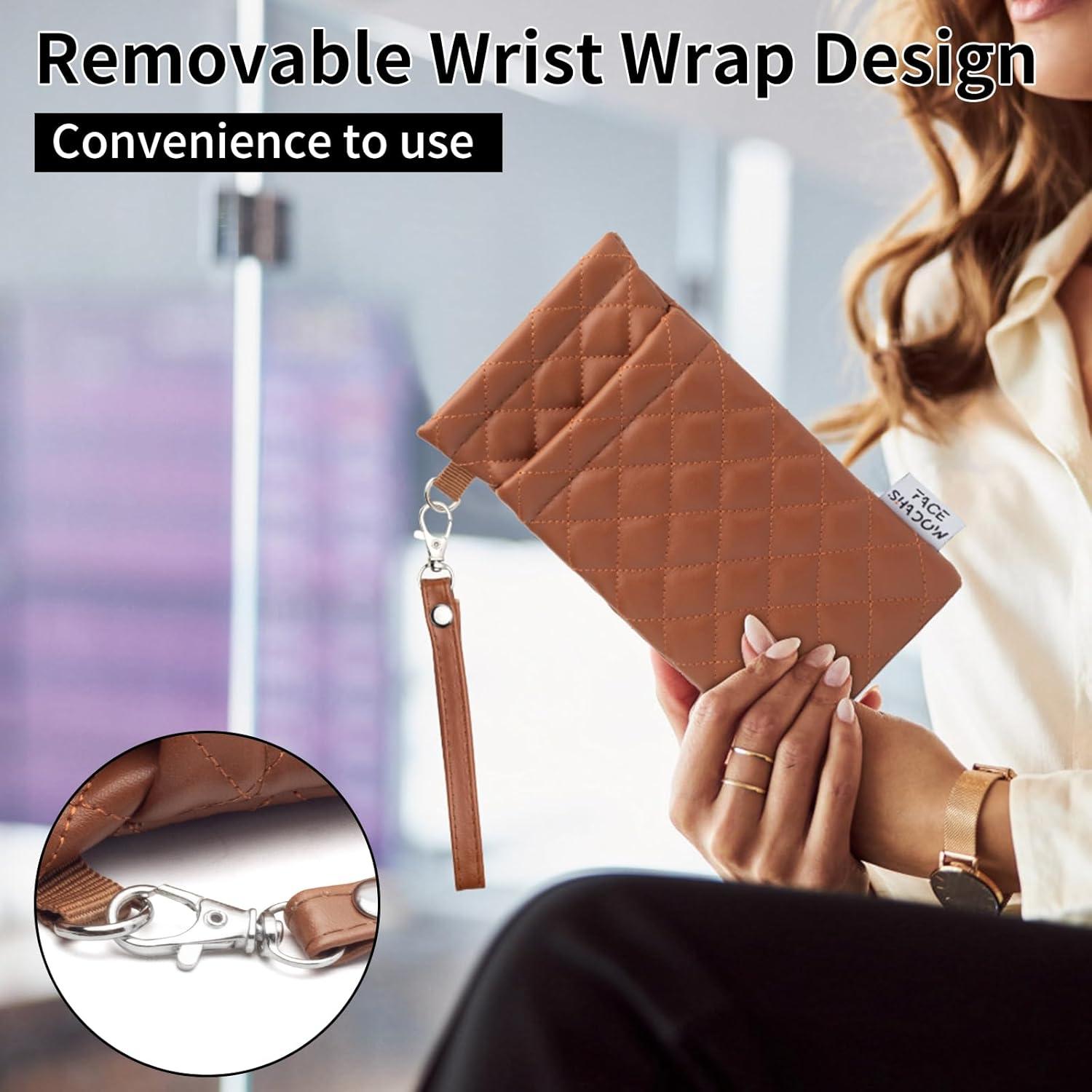 Estuche para Gafas Doble Cristal Marrón PU 180x90mm