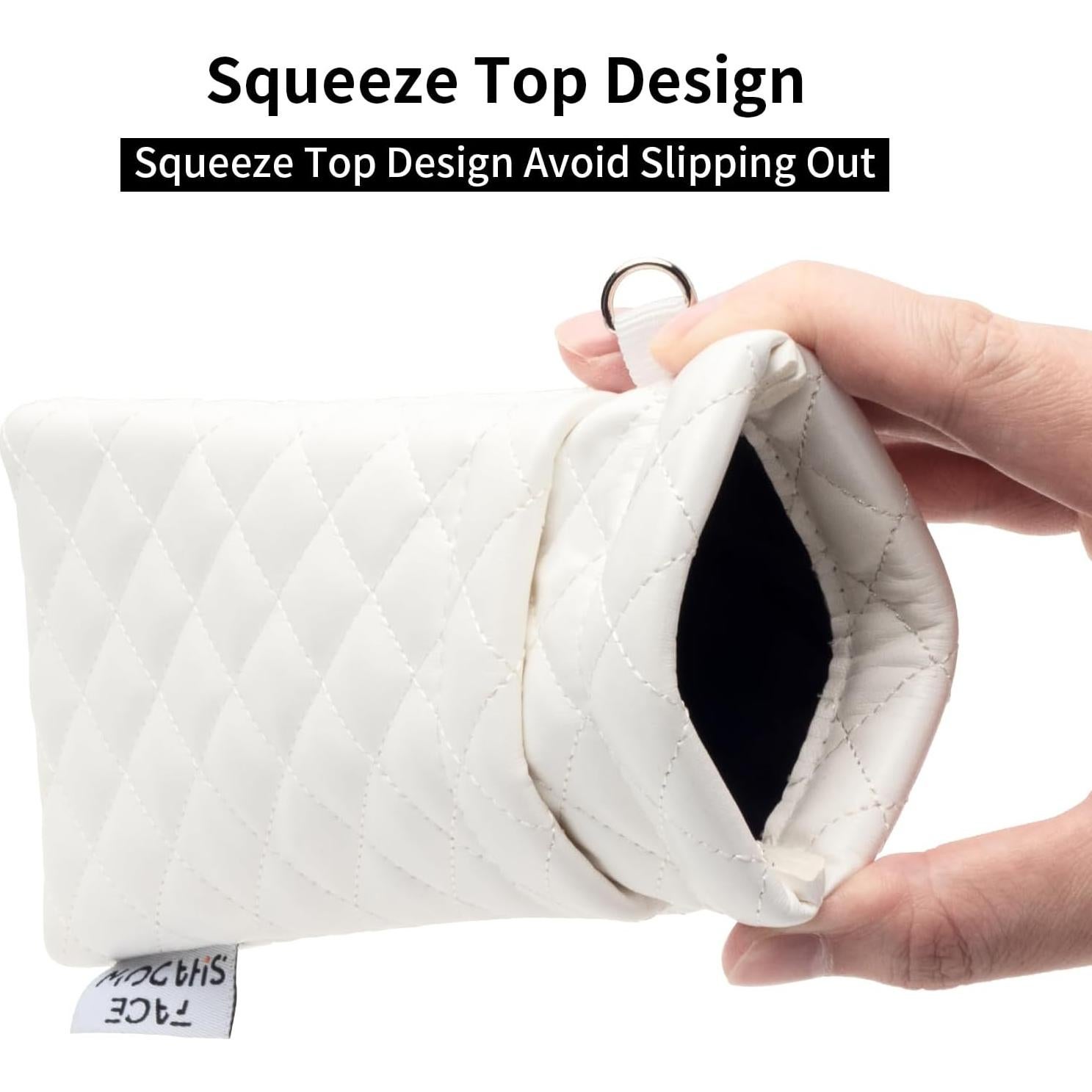 Estuche para Gafas Doble Cristal PU Blanco con Paño