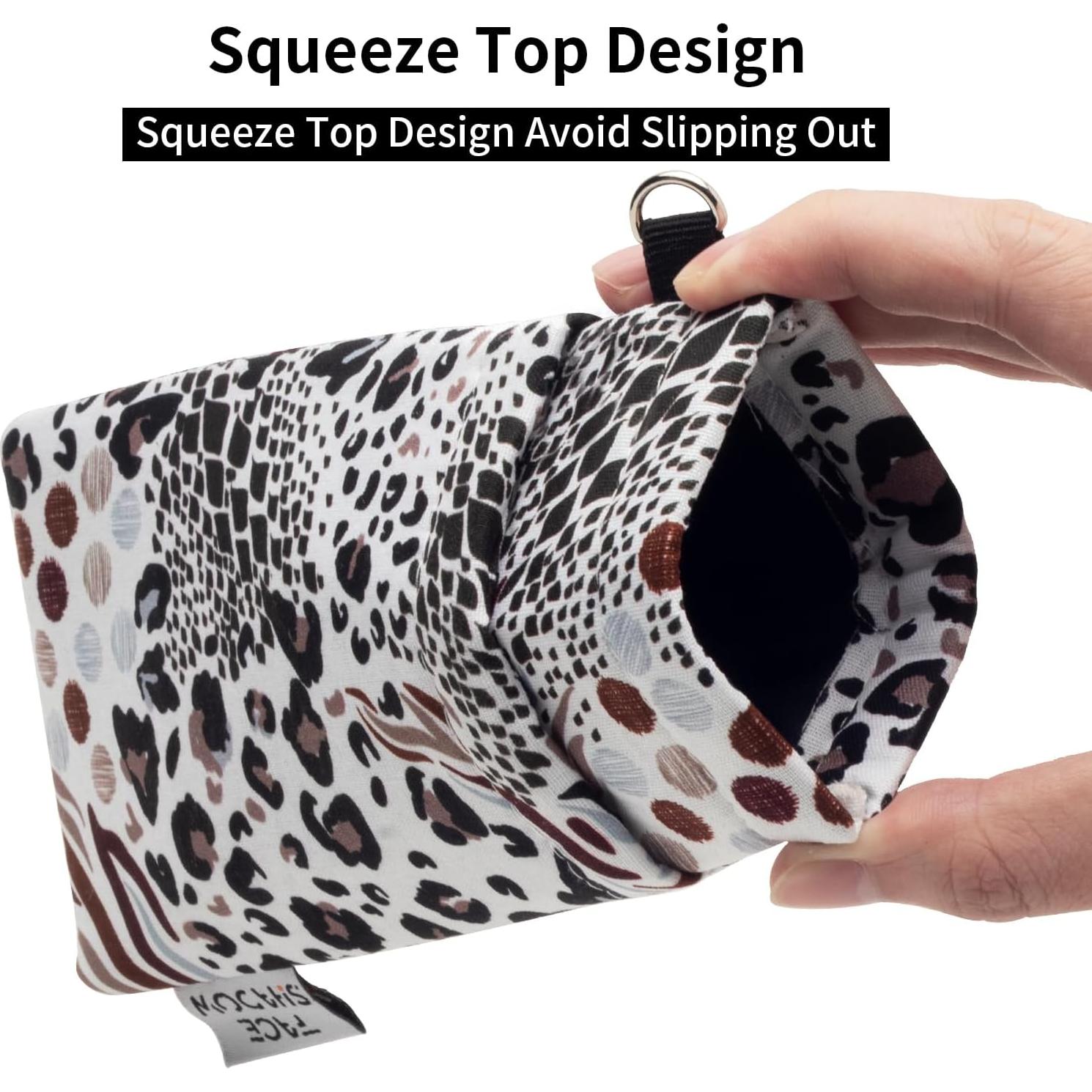 Estuche Doble para Gafas Leopardo Blanco con Paño de Limpieza