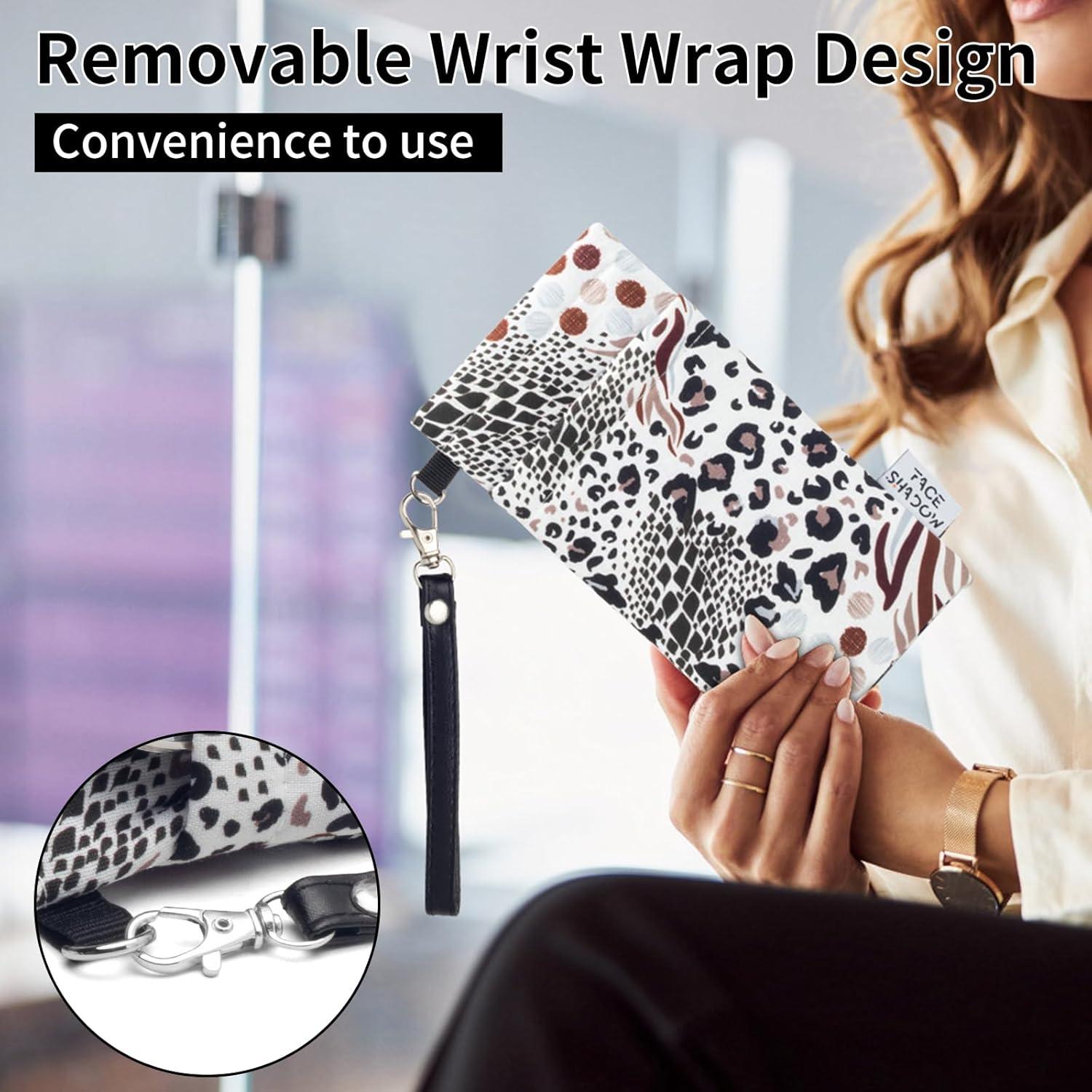 Estuche Doble para Gafas Leopardo Blanco con Paño de Limpieza