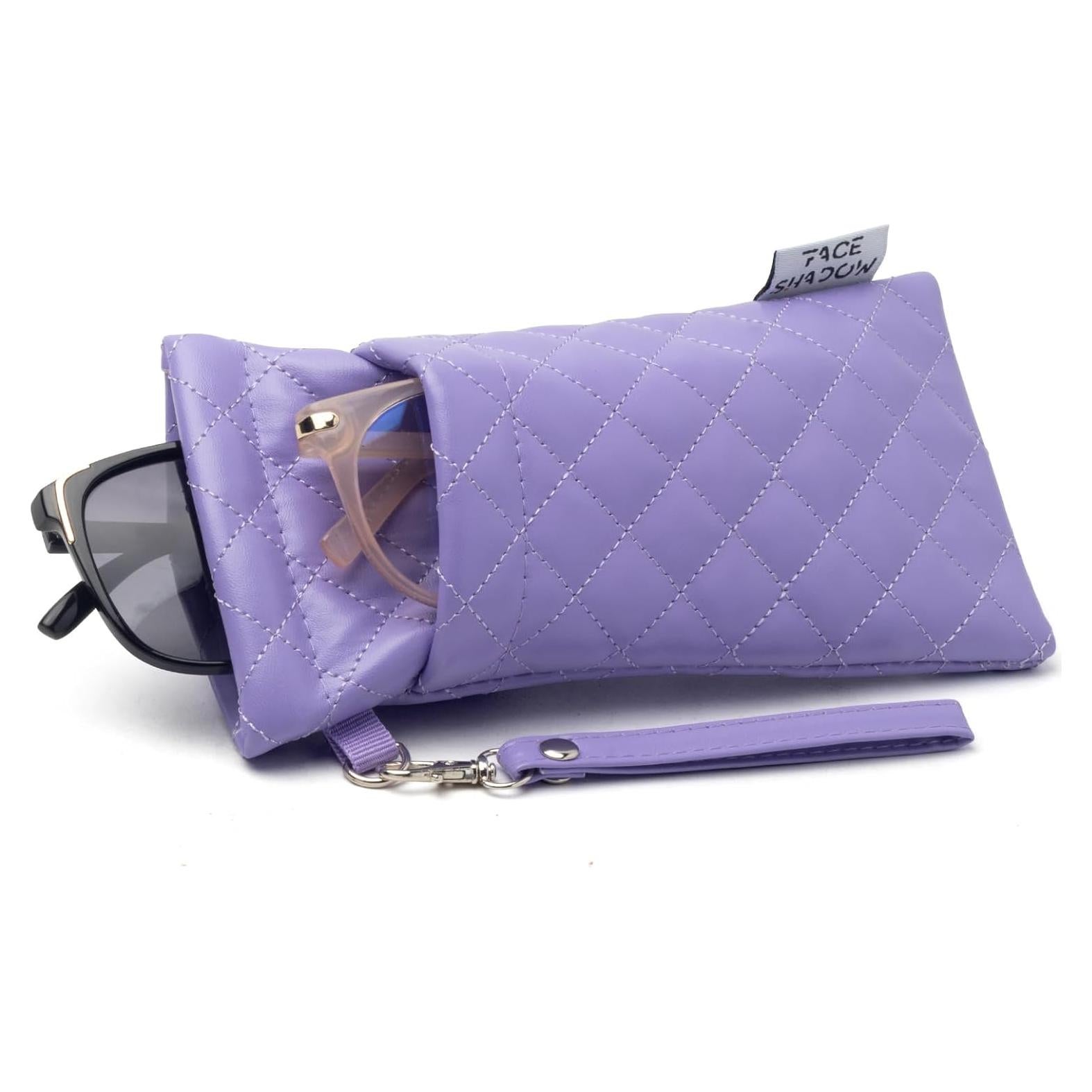 Estuche para Gafas PU Púrpura Doble Cristal 180x90mm