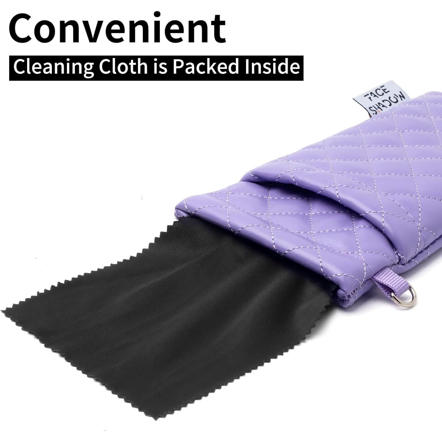 Estuche para Gafas PU Púrpura Doble Cristal 180x90mm