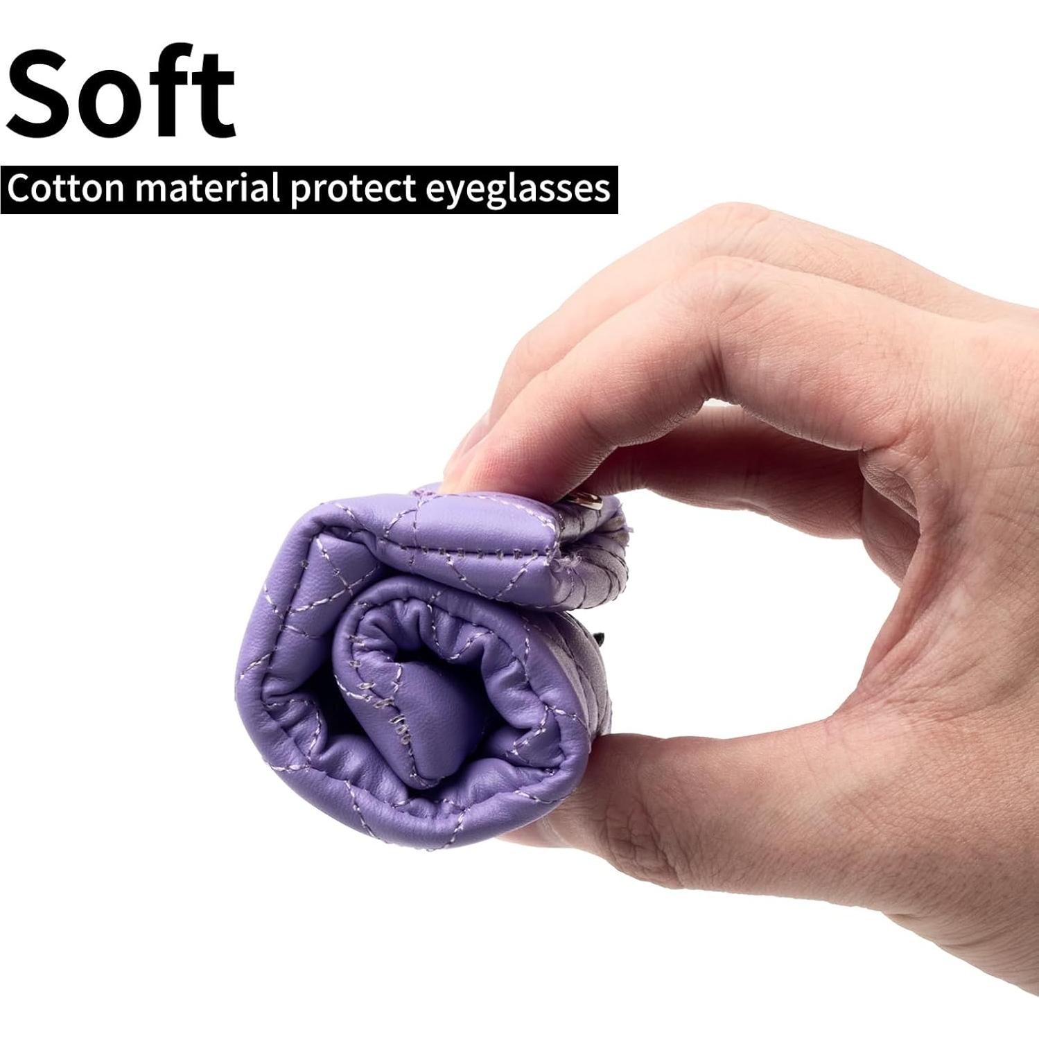 Estuche para Gafas PU Púrpura Doble Cristal 180x90mm