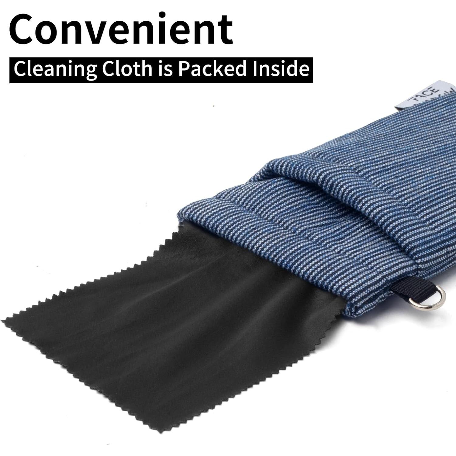 Estuche Doble para Gafas Rayas Verticales 180x90mm