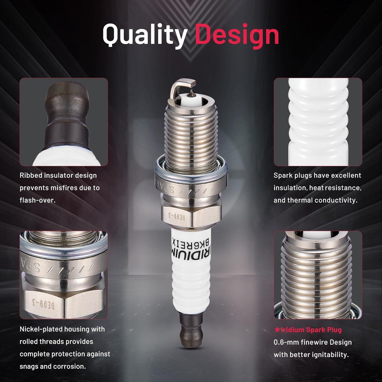 Bujías de Iridio BDFHYK 6418 Juego de 6 para Porsche y más
