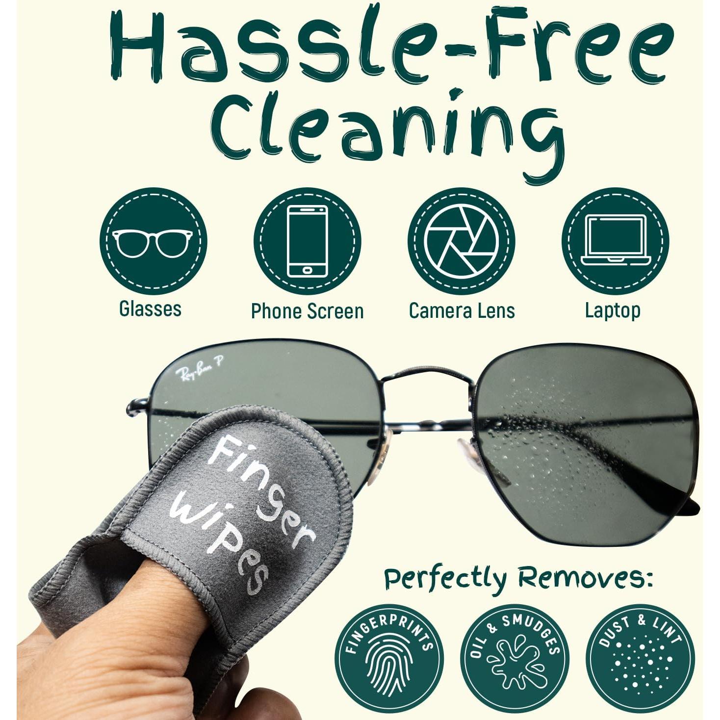 6pcs Reusable Microfiber Glasses Cleaner, Eyeglass Cleaner, Eye Glasses Cleaning Cloth, Microfiber Cloth for Glasses, Eye Glass Clean Cloths, Lens Cloths for Eyeglasses (Gray)