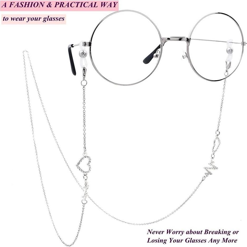 Cadena Lanyard para Gafas KAI Top 70 cm Plateada