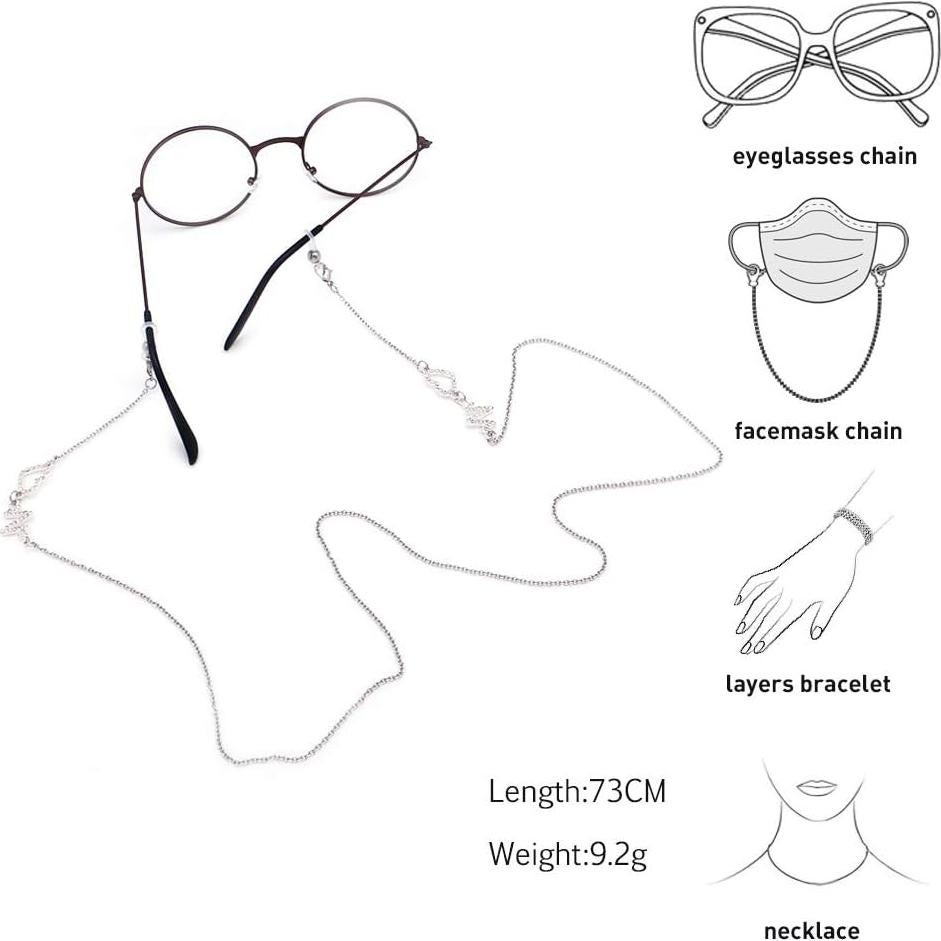 Cadena Lanyard para Gafas KAI Top 70 cm Plateada