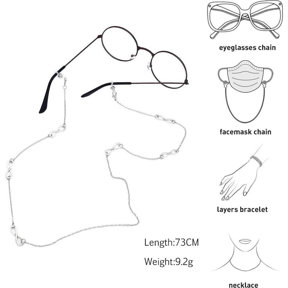 Cadena Lanyard para Gafas KAI Top 70 cm Plateada