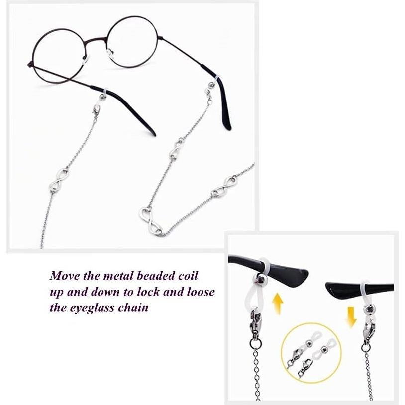 Cadena Lanyard para Gafas KAI Top 70 cm Plateada