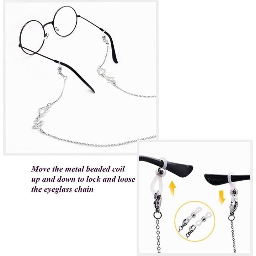 Cadena Lanyard KAI Top para Gafas y Mascarillas Plateada