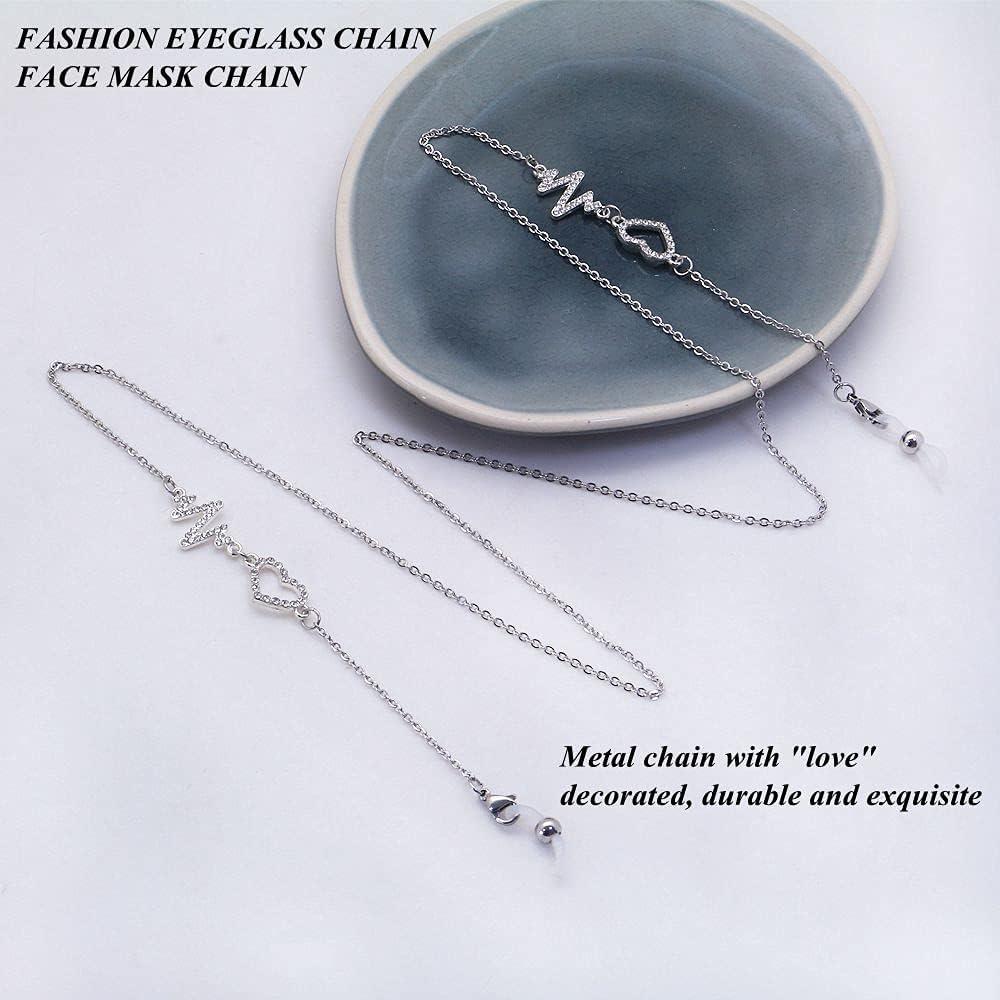 Cadena Lanyard KAI Top para Gafas y Mascarillas Plateada