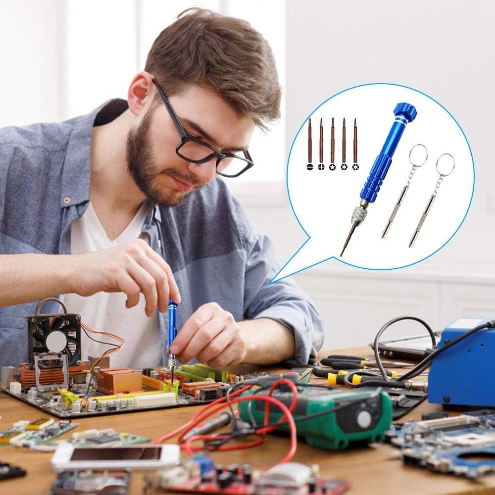 Kit de Reparación de Gafas ESINAM 5 en 1 con Destornillador Mini