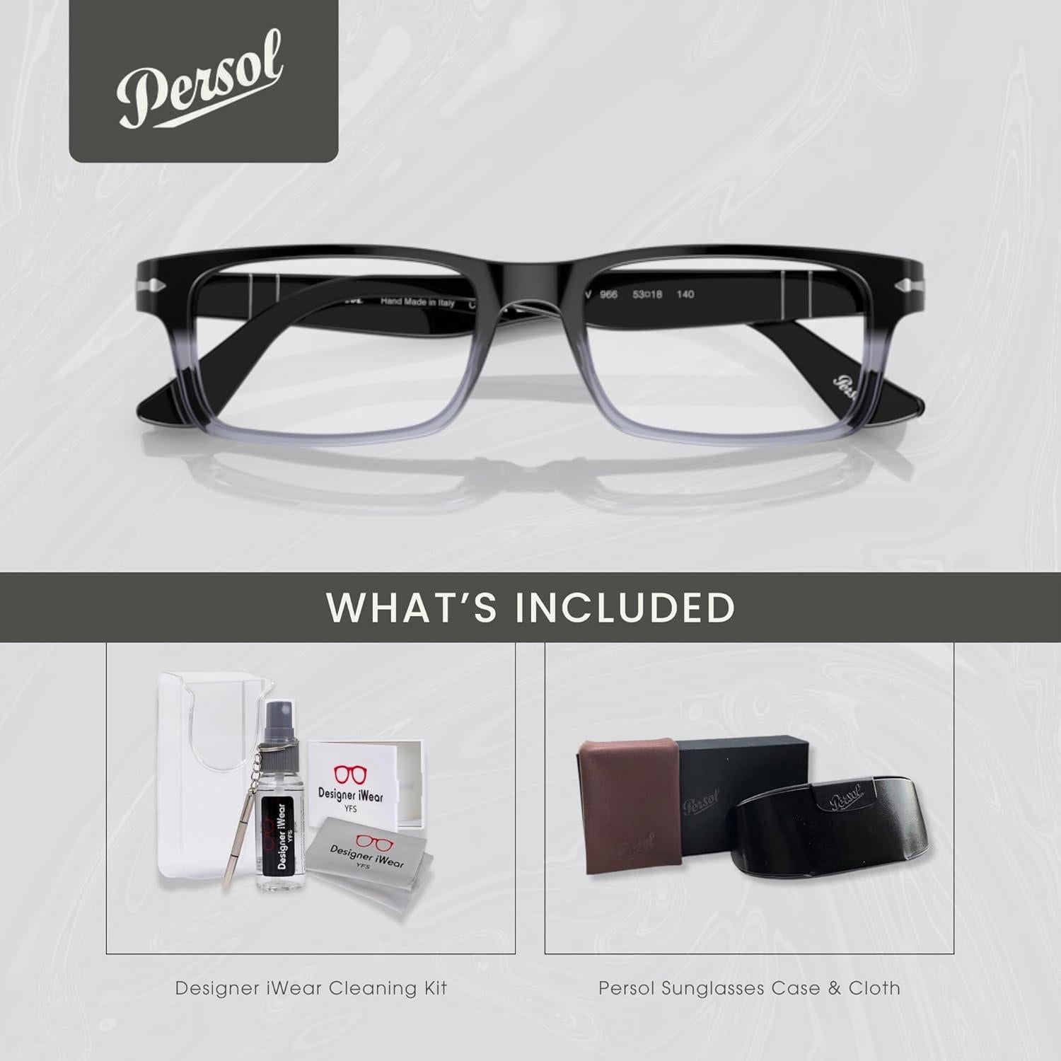 Gafas Rectangulares Persol PO3050V para Hombres + Kit
