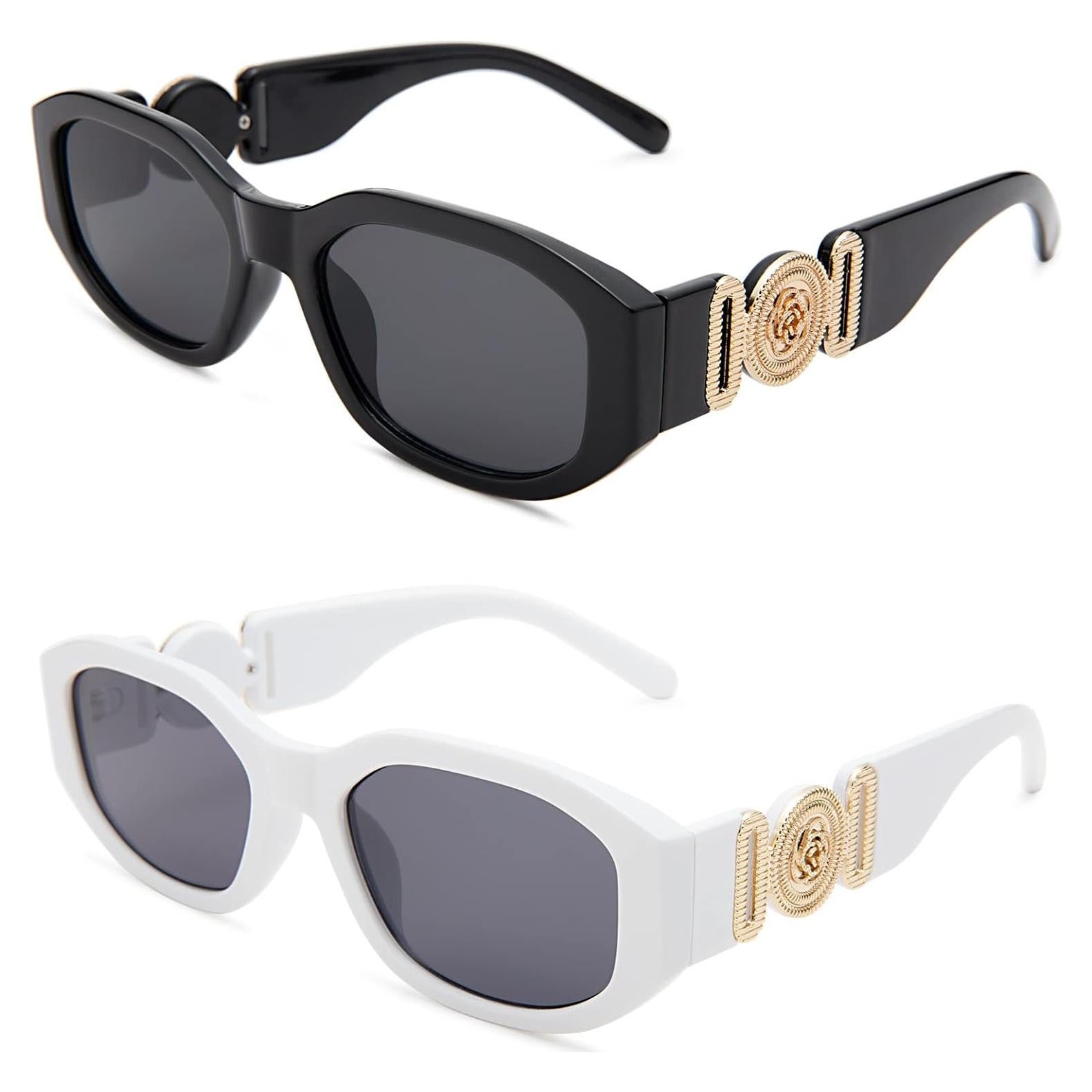 Gafas de sol rectangulares HYCREDI UV400 para hombres y mujeres